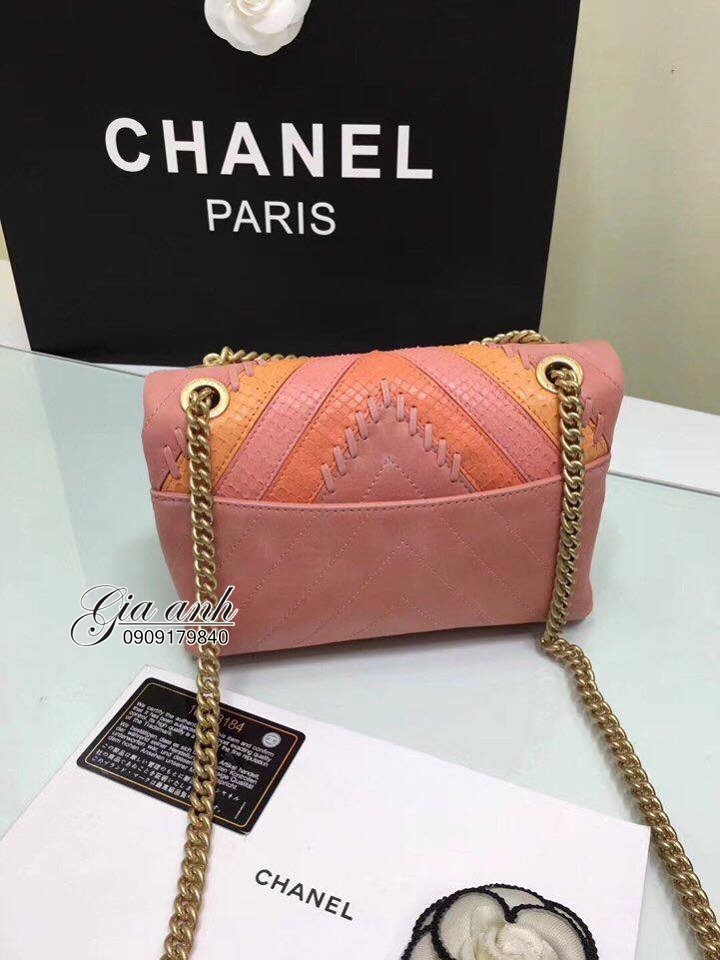 Giỏ Xách Chanel Classic siêu cấp hồng cam