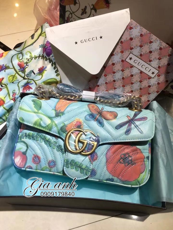 Túi xách Gucci Marmont hoa size 22 cm – GMH22B