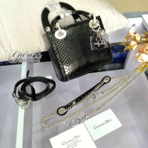 Túi xách Dior lady da trăn 3 ô siêu cấp - DL0008