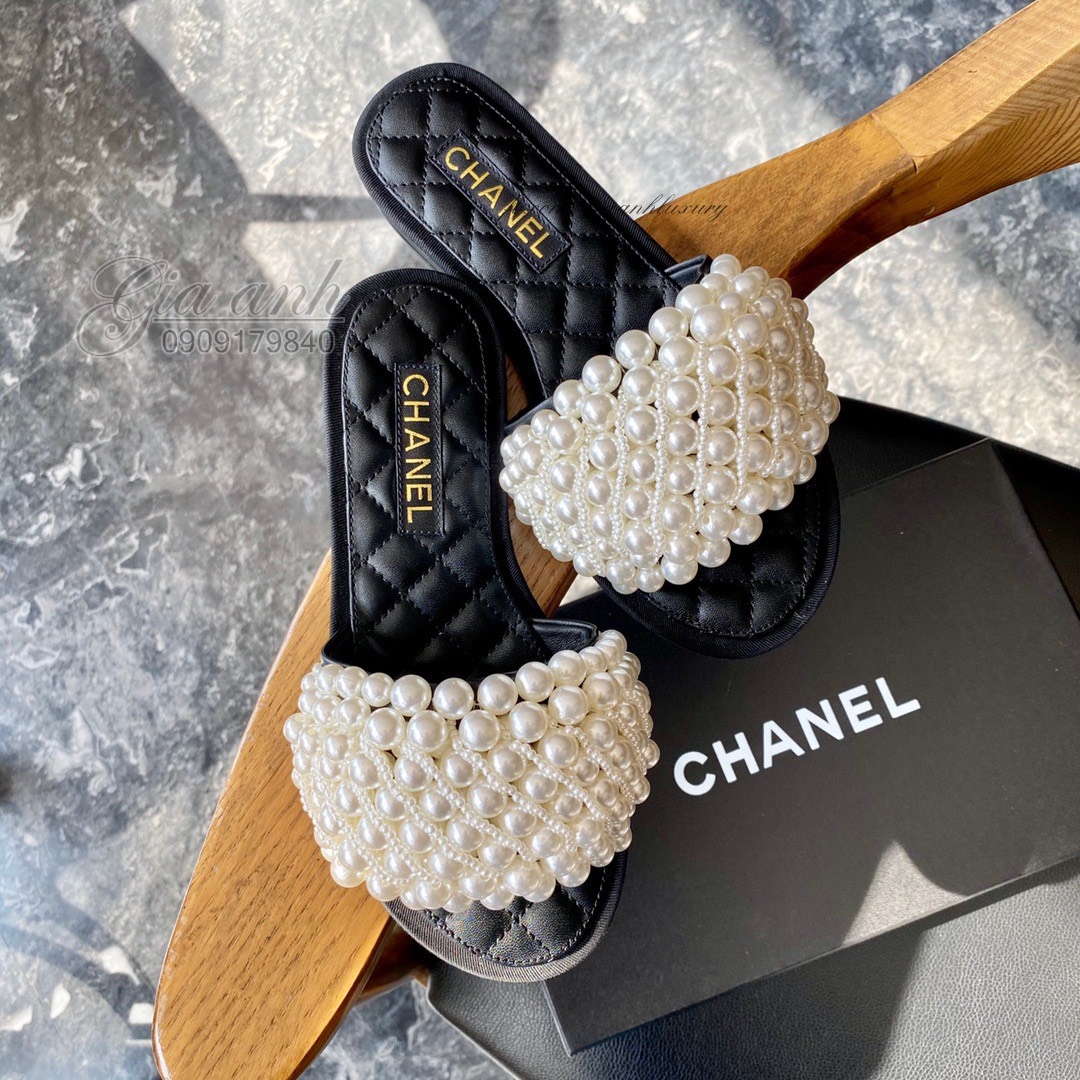 Giày lê nữ Chanel ngọc trai vip