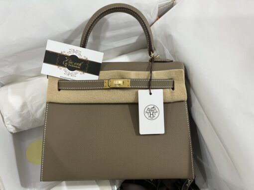 Túi Hermes Kelly 25 cm màu etoupe