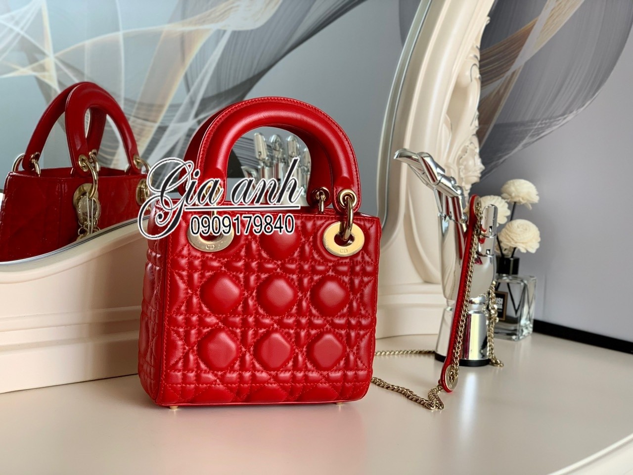Túi Dior Lady mini Vip Màu Đỏ