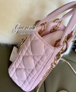 Túi Xách Dior Lady vip mini màu Hồng phấn