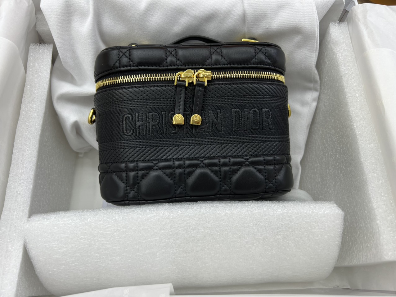 Small DiorTravel Vanity Case Black Cannage Lambskin  DIOR US