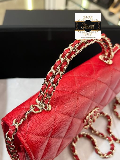 Túi Xách Chanel Clutch With Chain Vip Màu Đỏ