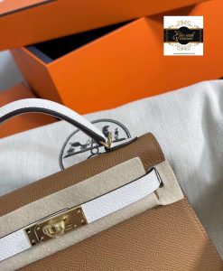 Túi Hermes Kelly mini 20 cm màu gold mix màu
