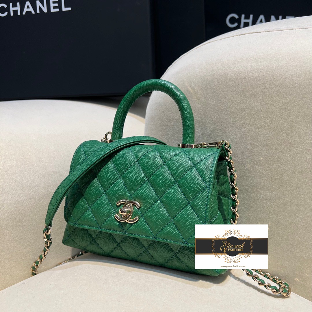 Túi xách Chanel siêu cấp màu xanh ngọc trả khách