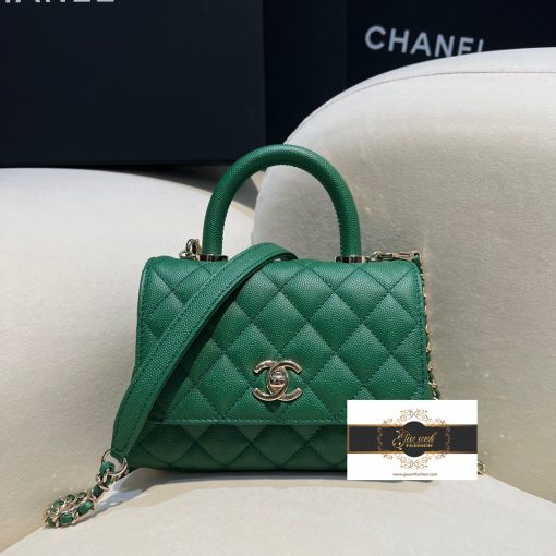 Túi Chanel Coco mini Bag Màu Xanh Lá Vip