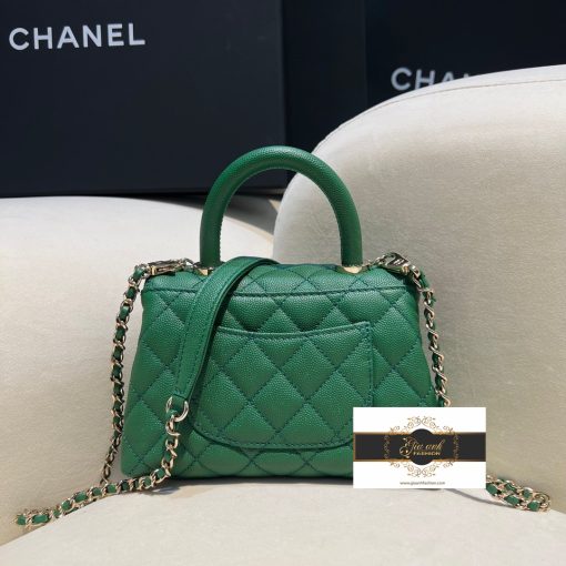 Túi Chanel Coco mini Bag Màu Xanh Lá Vip