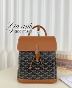 Balo Goyard Alpin Mini 23 cm Màu Nâu Da Thật