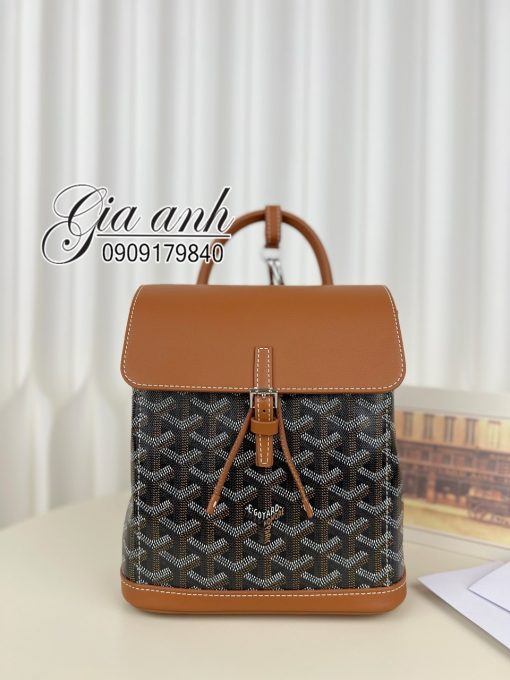 Balo Goyard Alpin Mini 23 cm Màu Nâu Da Thật