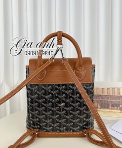 Balo Goyard Alpin Mini 23 cm Màu Nâu Da Thật