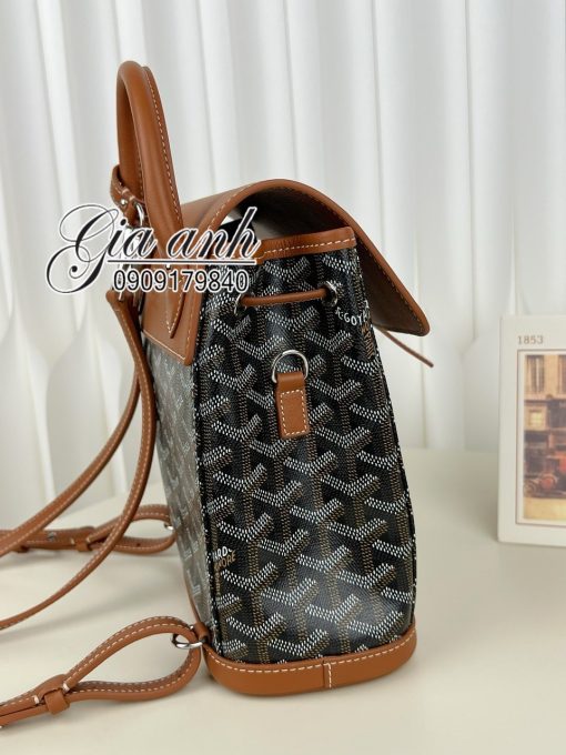 Balo Goyard Alpin Mini 23 cm Màu Nâu Da Thật