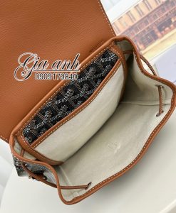 Balo Goyard Alpin Mini 23 cm Màu Nâu Da Thật