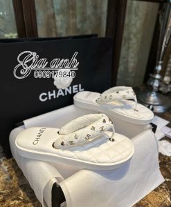 Dép Da Chanel Hè Xỏ Ngón Like Auth