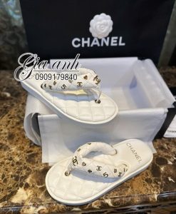 Dép Da Chanel Hè Xỏ Ngón Like Auth