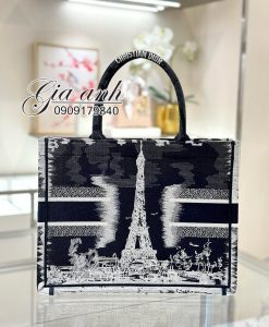 Túi Dior Book Tote Họa Tiết Paris Vip