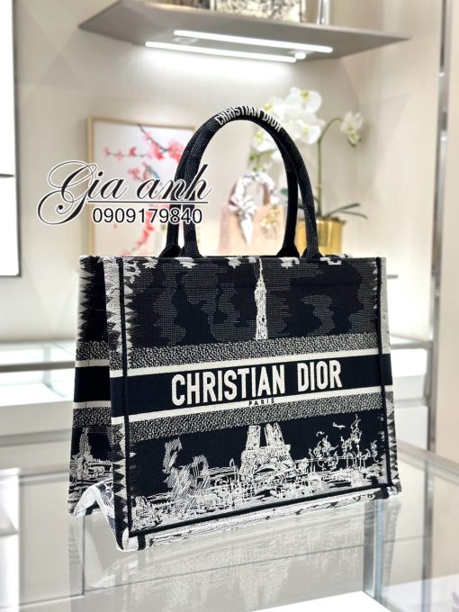 Túi Dior Book Tote Họa Tiết Paris Vip