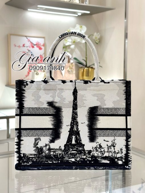 Túi Dior Book Tote Họa Tiết Paris Vip