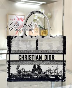 Túi Dior Book Tote Họa Tiết Paris Vip