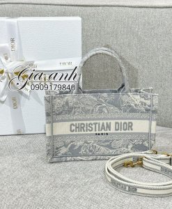 Túi Dior Tote Mini Blue Màu Xám Like Auth