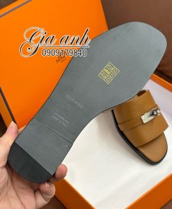 Dép Nữ Hermes Màu Nâu Chuẩn Auth