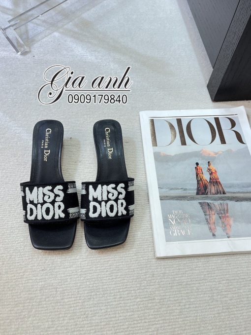 Dép Nữ Dior in chữ miss dior hàng hiệu