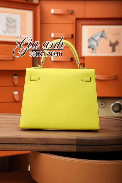 Túi Hermes Kelly 25 cm Da Epsom Màu Vàng