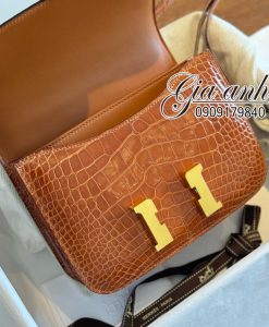 Túi Hermes Constance 18 Crocodile Gold Color