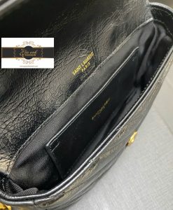 Bên trong Túi Xách YSL College Mini Chuẩn Authentic Màu Đen Vip bag 04