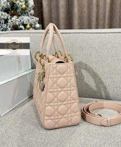 Túi Xách Dior Lady Medium Like Auth 1:1 số 02 màu hồng