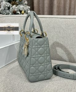 Túi Xách Dior Lady 24 cm Hàng Hiệu Vip size Medium khóa vàng 04