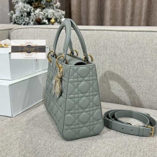 Túi Xách Dior Lady 24 cm Hàng Hiệu Vip size Medium khóa vàng 04