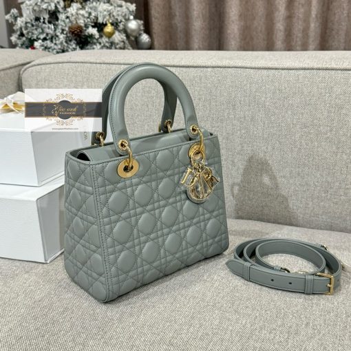 Shop Túi Xách Dior Lady 24 cm Hàng Hiệu Vip size Medium khóa vàng 05