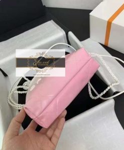 Túi Xách Chanel 22 Mini Hai màu hồng trắng Siêu Cấp Vip 04