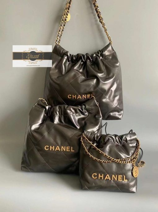 Túi Xách Chanel 22 Hobo Siêu Cấp Vip 05 màu xám