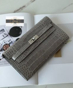 Ví Hermes Kelly Da Cá Sấu Cầm Tay Like Auth