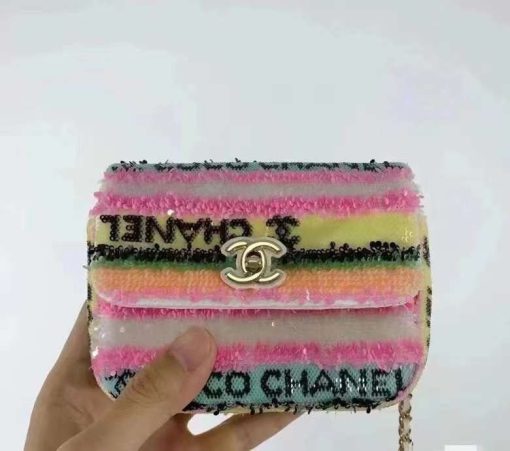 Túi Xách Chanel Classic Mini Đính Hạt coco chanel 01