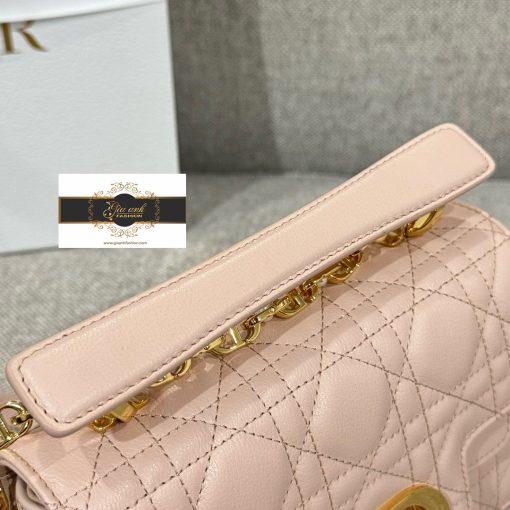 Túi Dior Jolie 19 cm Siêu Cấp Vip Like Auth màu hồng da thật nhập khẩu 04