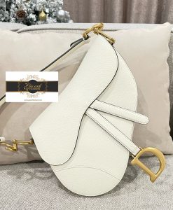 Túi Dior Saddle Bag Siêu Cấp Vip Like Auth màu trắng mini 02