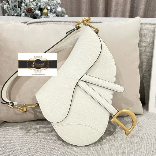 Túi Dior Saddle Bag Siêu Cấp Vip Like Auth màu trắng mini 02