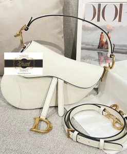 Địa chỉ Túi Dior Saddle Bag Siêu Cấp Vip Like Auth mini màu trắng 05