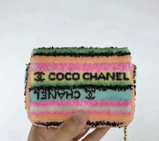 Túi Xách Chanel Classic Mini Đính Hạt coco chanel 02