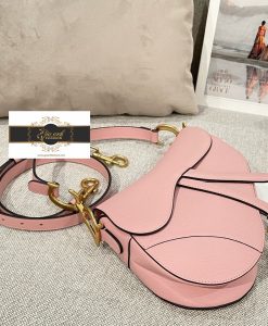 Túi xách Dior Yên Ngựa 19 Cm Màu Hồng chuẩn auth 04