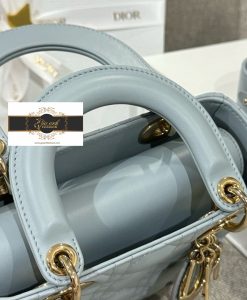 Quai Túi Xách Dior Lady 5 Ô Hàng Hiệu Vip màu xanh 06