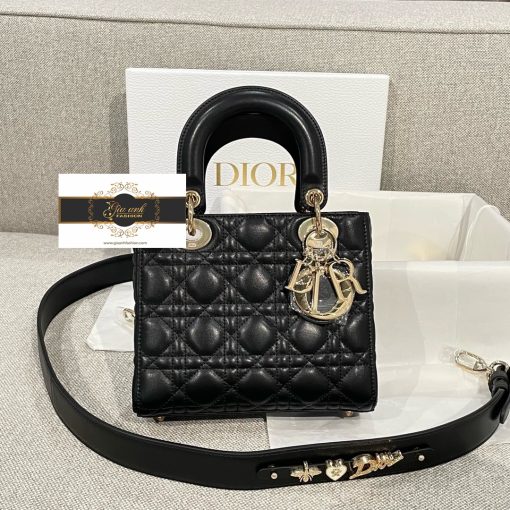 Túi Dior Lady 5 Ô Màu Đen quai to Siêu Cấp Vip 02