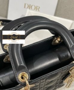 Lắp Túi Dior Lady 5 Ô Màu Đen quai to Siêu Cấp Vip 03