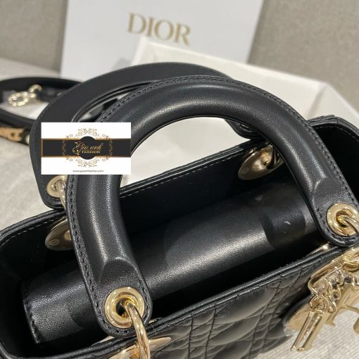 Lắp Túi Dior Lady 5 Ô Màu Đen quai to Siêu Cấp Vip 03