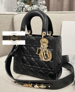 Túi xách Dior Lady 5 Ô Màu Đen Siêu Cấp Vip like auth 07