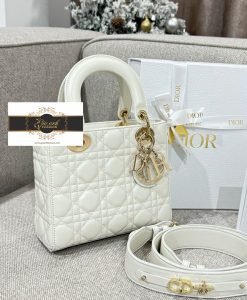 Túi Xách Dior Lady 20 cm Màu Trắng Vip Like Auth 01